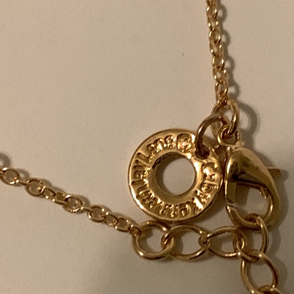 Kenneth Jay Lane CZ Gold Plated & Crystal Anklet with Organza Pouch - Picture 5 of 9